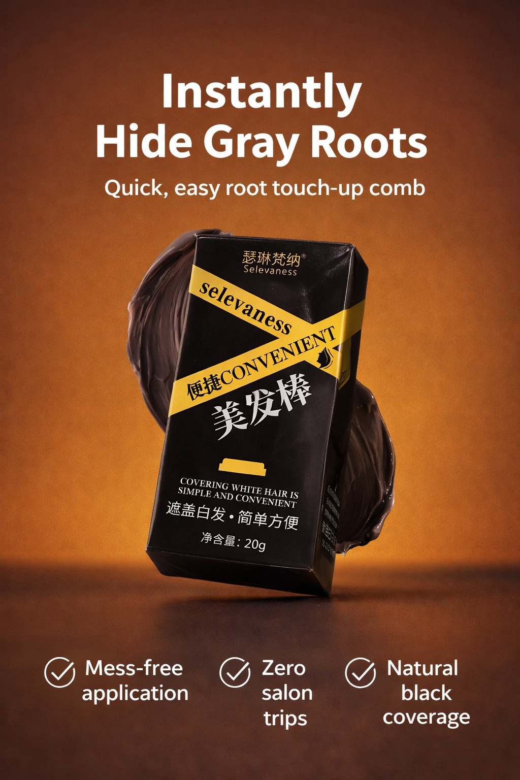 RootRevive™ Instant Dye Comb - Black